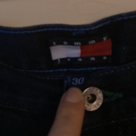 Vintage Tommy Hilfiger Belted Bell Canadian jeans size 30. Frayed bottom cuffs. - Picture 2 of 10